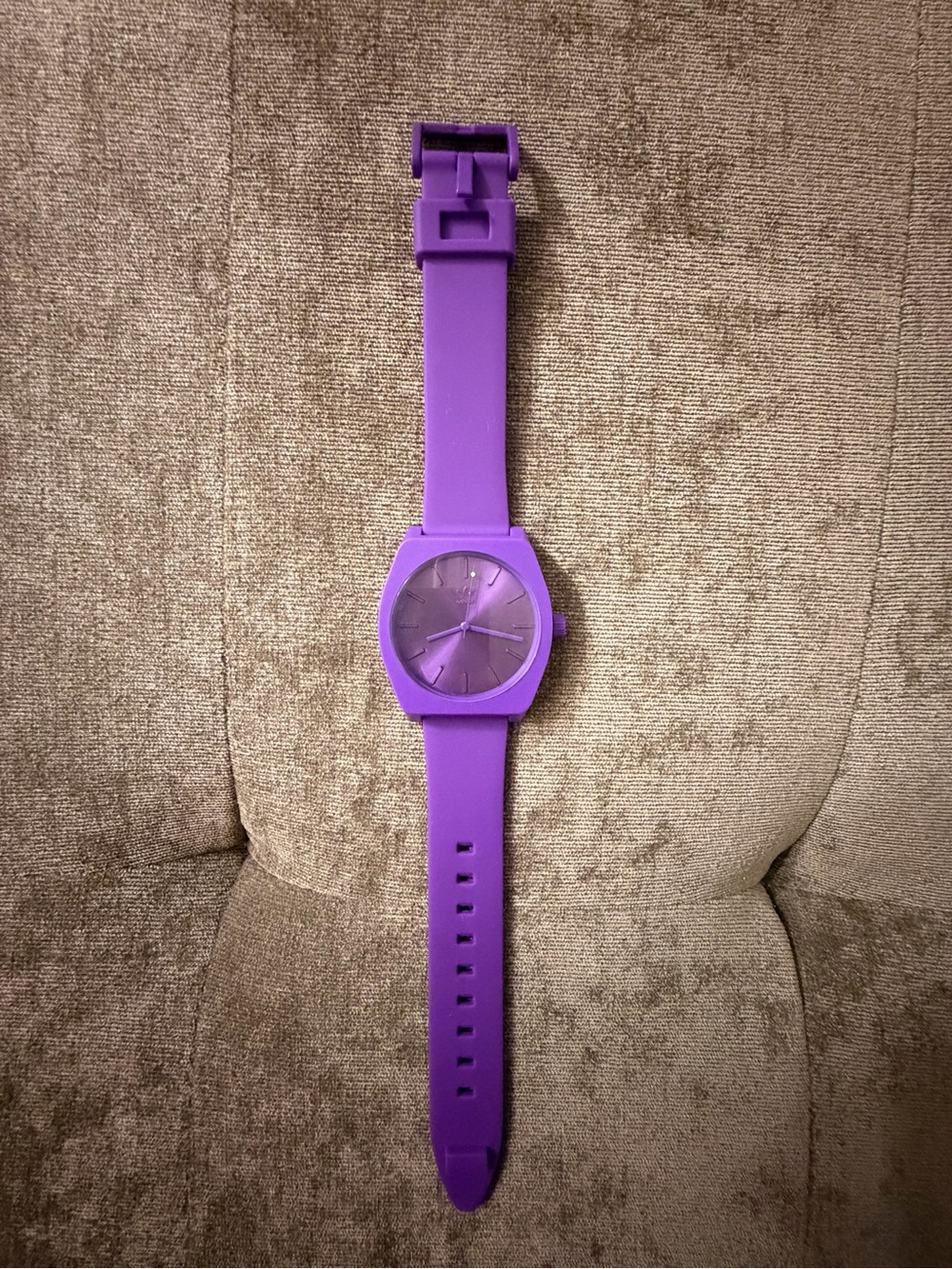 adidas Purple Silicone Sport Watch - Monochrome Design